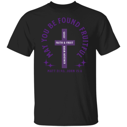 "Fruitful" Purple Text  Gildan 5.3 oz. T-Shirt - Image 3