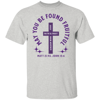 "Fruitful" Purple Text  Gildan 5.3 oz. T-Shirt - Image 2