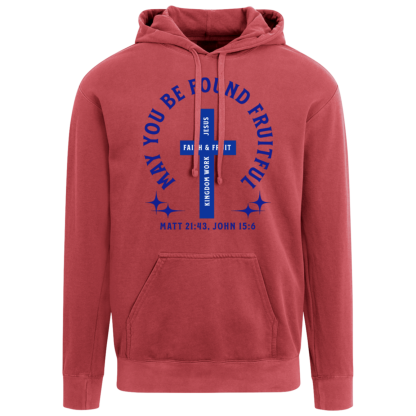 "Fruitful" Blue Text Comfort Colors Hoodie - Image 2