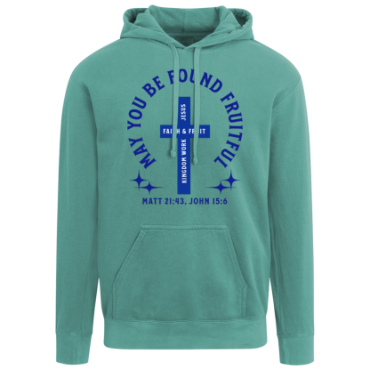 "Fruitful" Blue Text Comfort Colors Hoodie - Image 4