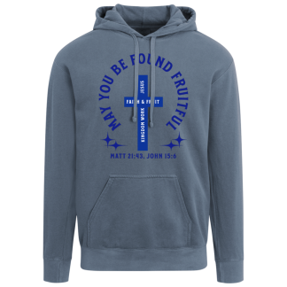 "Fruitful" Blue Text Comfort Colors Hoodie