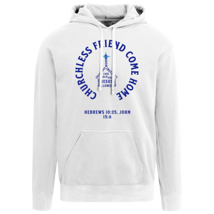 "Come Home" Blue Text Comfort Colors Hoodie - Image 5
