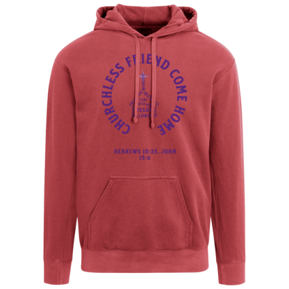 "Come Home" Purple Text Comfort Colors Hoodie