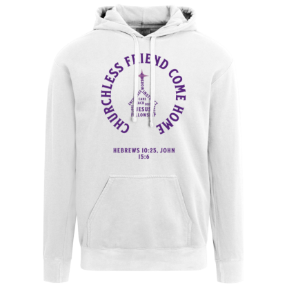 "Come Home" Purple Text Comfort Colors Hoodie - Image 4