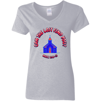 "The Lost" Ladies’ 5.3 oz. V-Neck T-Shirt - Image 4