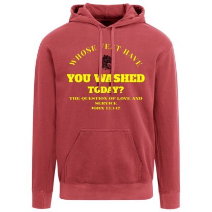 "Feet Washing" Comfort Colors Hoodie - Image 2
