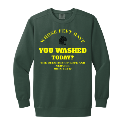 "Feet Washing" Comfort Colors Sweatshirt - Image 2