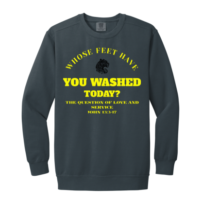 "Feet Washing" Comfort Colors Sweatshirt - Image 4
