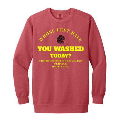 "Feet Washing" Comfort Colors Sweatshirt - Image 3