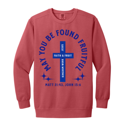 "Fruitful" Blue Text Comfort Colors Sweatshirt