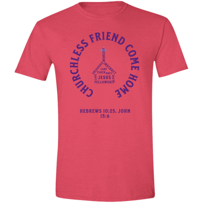 "Come Home" Purple Text Gildan 4.5 oz. Modern Tee - Image 3