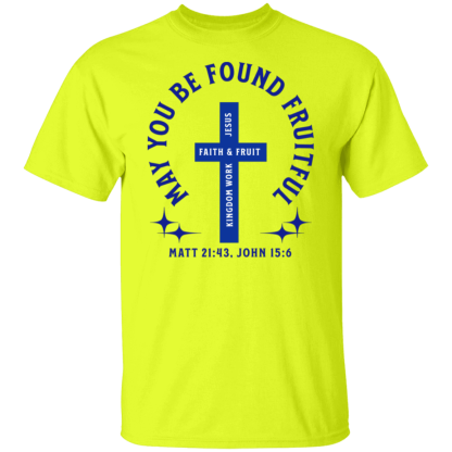 "Fruitful" Blue Text Gildan 5.3 oz. T-Shirt - Image 2