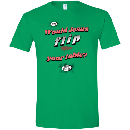 "WJFYT" Red Text Gildan 4.5 oz. Modern Tee - Image 3