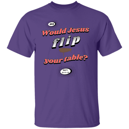 "WJFYT" Red Text Gildan 5.3 oz. T-Shirt - Image 3