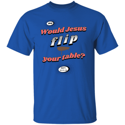 "WJFYT" Red Text Gildan 5.3 oz. T-Shirt - Image 4