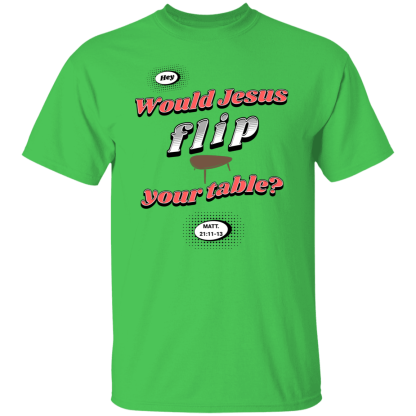 "WJFYT" Red Text Gildan 5.3 oz. T-Shirt - Image 5