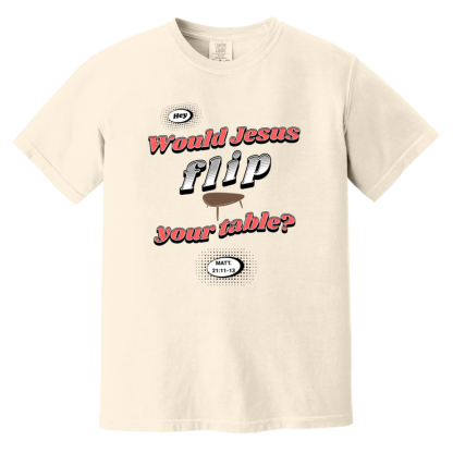 "WJFYT" Red Text Comfort Colors 6.1 oz T-Shirt - Image 2