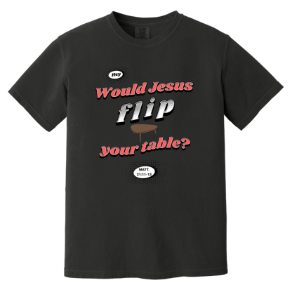 "WJFYT" Red Text Comfort Colors 6.1 oz T-Shirt - Image 7