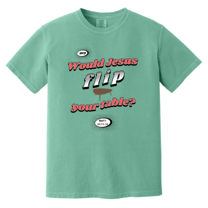 "WJFYT" Red Text Comfort Colors 6.1 oz T-Shirt - Image 4