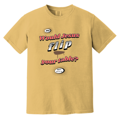 "WJFYT" Red Text Comfort Colors 6.1 oz T-Shirt - Image 5