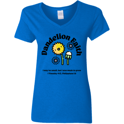 "Made to Grow" Ladies’ 5.3 oz. V-Neck T-Shirt - Image 3