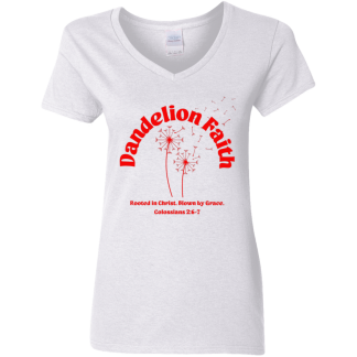 "Blown by Grace" Ladies’ 5.3 oz. V-Neck T-Shirt