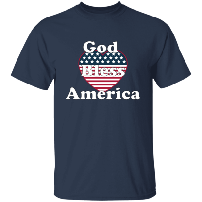 "God Bless America"  Gildan 5.3 oz. T-Shirt - Image 3