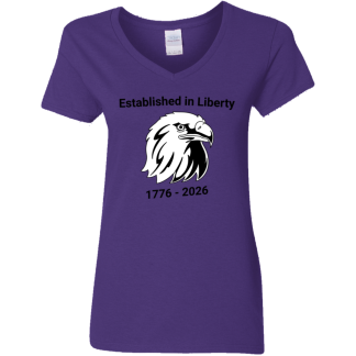 "Eagle" Ladies’ 5.3 oz. V-Neck T-Shirt
