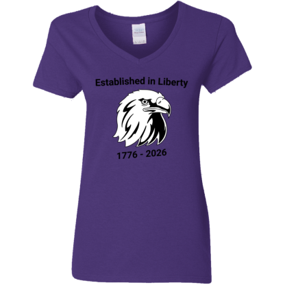 "Eagle" Ladies’ 5.3 oz. V-Neck T-Shirt