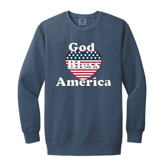 "God Bless America" Comfort Colors Sweatshirt