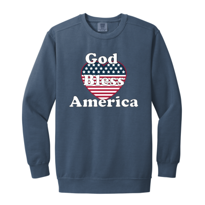 "God Bless America" Comfort Colors Sweatshirt