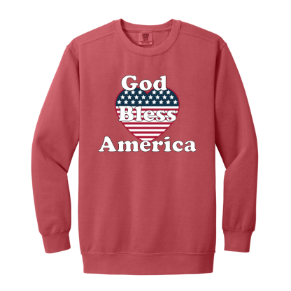 "God Bless America" Comfort Colors Sweatshirt - Image 3