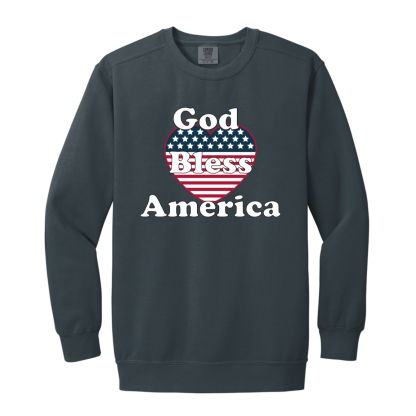 "God Bless America" Comfort Colors Sweatshirt - Image 4