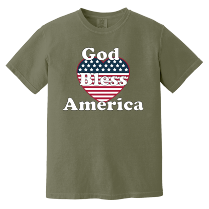 "God Bless America" Comfort Colors 6.1 oz T-Shirt - 6 shirt colors - Image 2