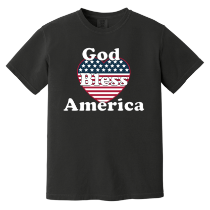 "God Bless America" Comfort Colors 6.1 oz T-Shirt - 6 shirt colors - Image 3