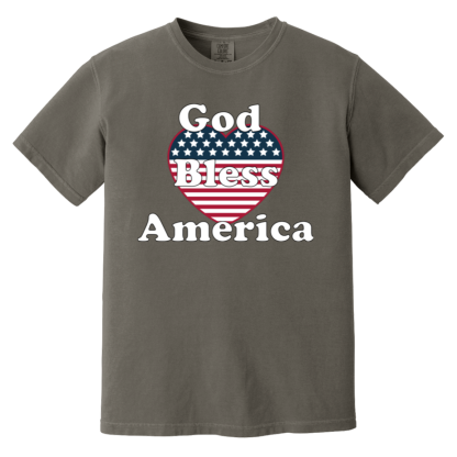 "God Bless America" Comfort Colors 6.1 oz T-Shirt - 6 shirt colors