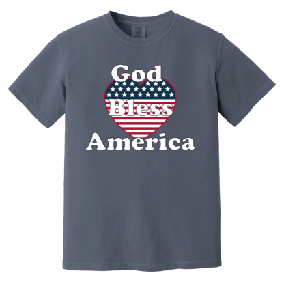 "God Bless America" Comfort Colors 6.1 oz T-Shirt - 6 shirt colors - Image 6