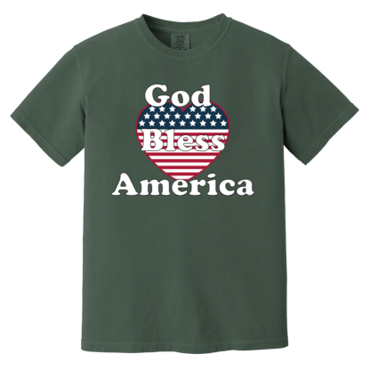 "God Bless America" Comfort Colors 6.1 oz T-Shirt - 6 shirt colors - Image 5