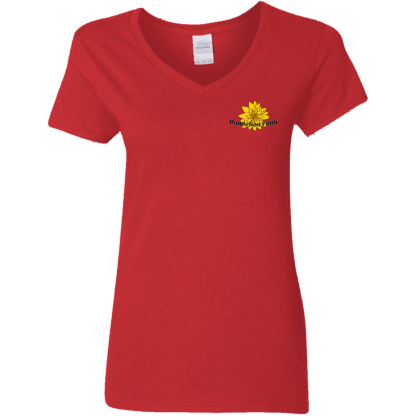 “Faith Unstoppable”– Front/Back – Ladies’ 5.3 oz. V-Neck T-Shirt - Image 3