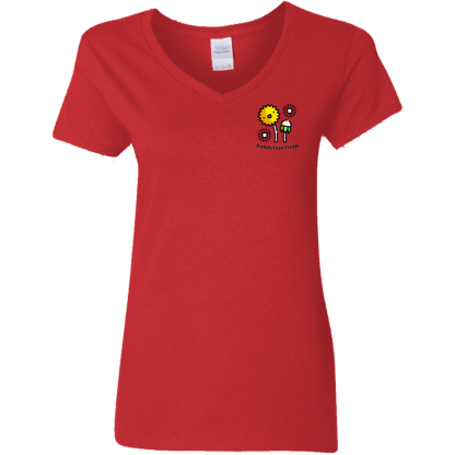 “Made to Grow”– Front/Back – Ladies’ 5.3 oz. V-Neck T-Shirt - Image 3