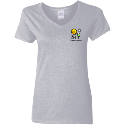 “Made to Grow”– Front/Back – Ladies’ 5.3 oz. V-Neck T-Shirt - Image 7