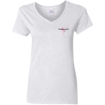 "Blown by Grace”– Front/Back – Ladies’ 5.3 oz. V-Neck T-Shirt