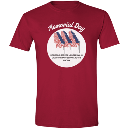 "Memorial Day" Gildan 4.5 oz. Modern Tee - Image 4