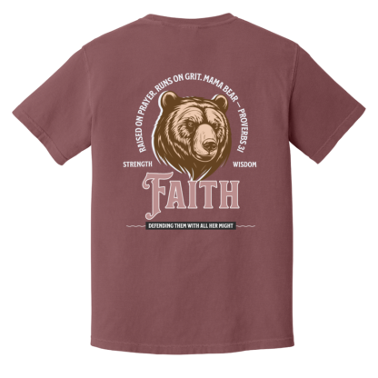 "Mama Bear" – Front/Back – Comfort Colors 6.1 oz T-Shirt - Image 4