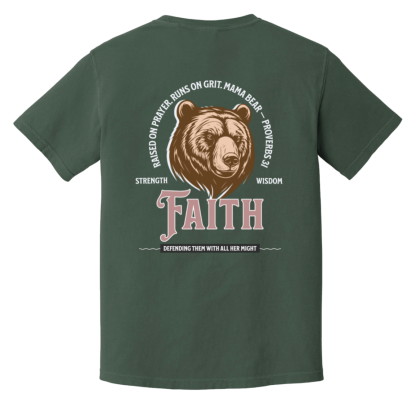 "Mama Bear" – Front/Back – Comfort Colors 6.1 oz T-Shirt - Image 8