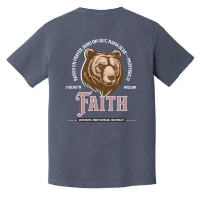 "Mama Bear" – Front/Back – Comfort Colors 6.1 oz T-Shirt - Image 10