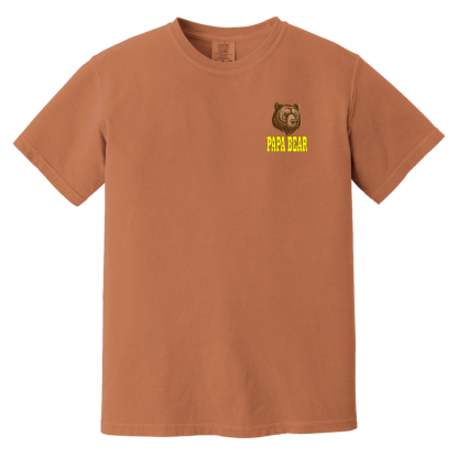 “Papa Bear” – Front/Back – Comfort Colors 6.1 oz T-Shirt - Image 3