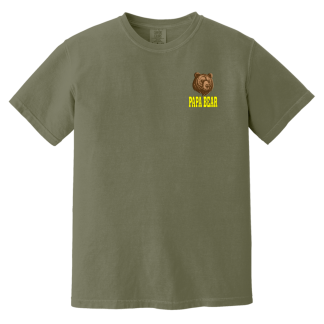 “Papa Bear” – Front/Back – Comfort Colors 6.1 oz T-Shirt