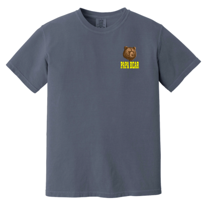 “Papa Bear” – Front/Back – Comfort Colors 6.1 oz T-Shirt - Image 7