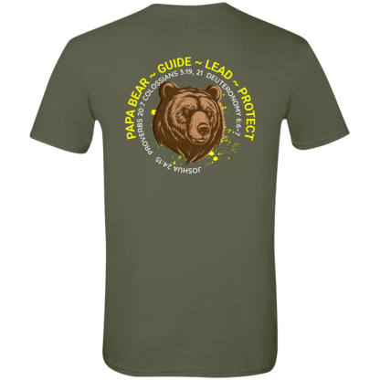 “Papa Bear” – Front/Back – Gildan 4.5 oz. Modern Tee - Image 10